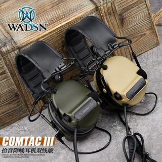 WADSN沃德森双线户外通讯对讲拾音降噪Comtac3/C3高配版战术耳机