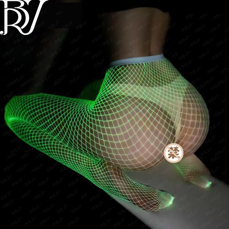 Nuevo mono luminoso nuevo material fresco luminoso reflexivo sexy pantimedias hueco sexy coqueteo bottoming Calcetines