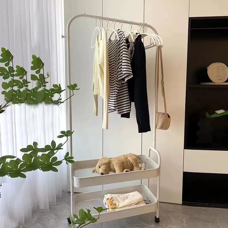 Простые вешалки от пола до потолка вертикальные вешалки для одежды один стержень балкон для одежды полка для домашней спальни общежития вешалка