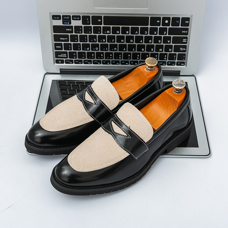 Zapatos Lofu para hombre, zapatos casuales de nuevo estilo de gran tamaño transfronterizo, zapatos de guisantes de un pie para hombre de moda, zapatos de cuero de negocios de comercio exterior