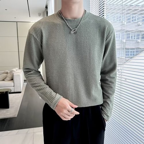 Champion men's long-sleeve t-shirt spring and autumn inner base shirt men's white hoodie winter top