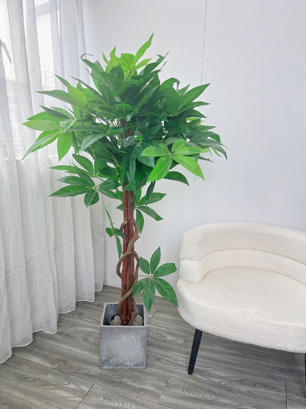 幸運の木盆栽本物の木の幹人工植物床置きホームセットフラワーエントリーガーデン|undefined