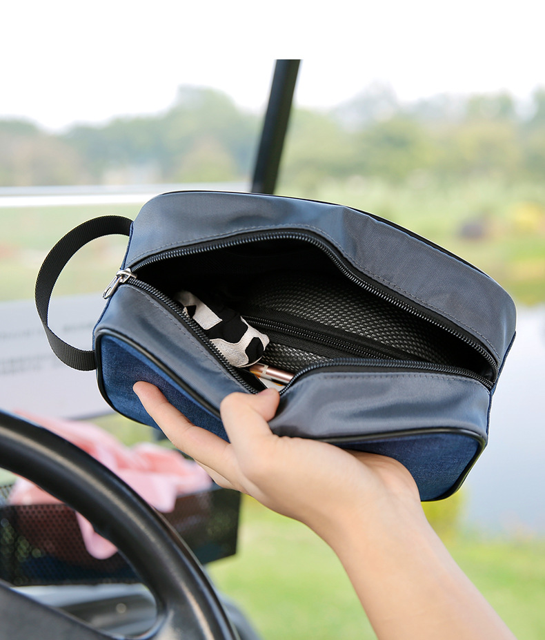 Túi cầm tay Golf PGM nam dung tích lớn, chống nước, có quai đeo cổ tay — SOB013-màu xanh xám chi tiết 8