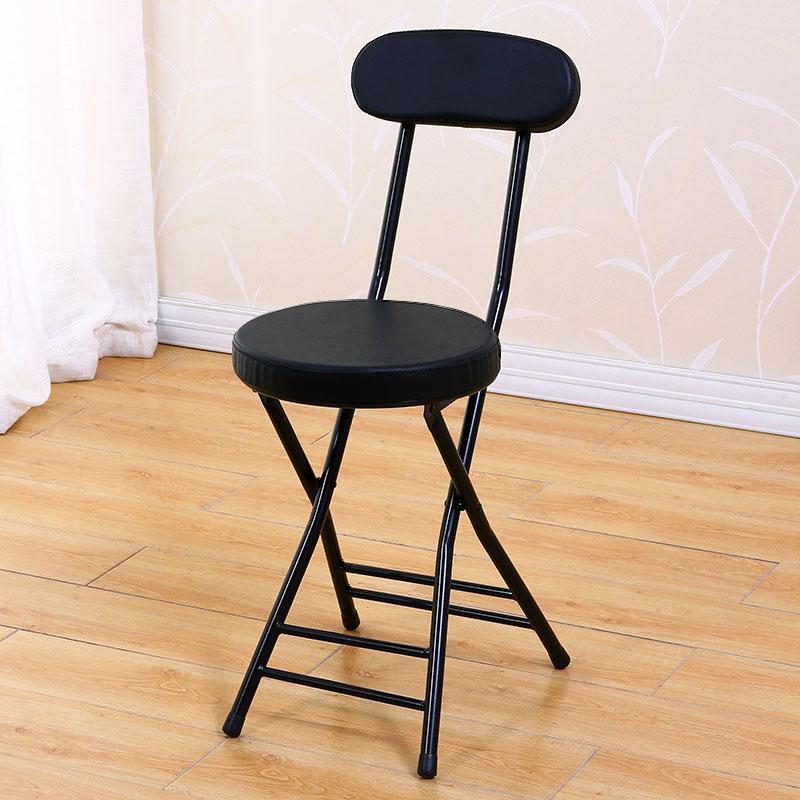 Silla plegable para restaurante de apartamento pequeño, tubo de acero, taburete plegable, restaurante comercial, dormitorio doméstico, engrosado y ligero
