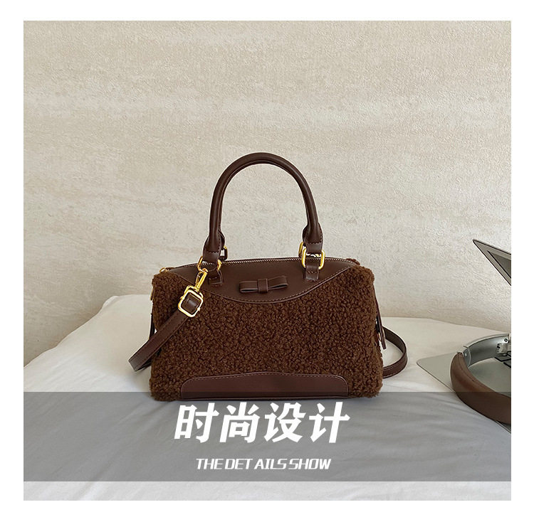 Túi đeo chéo nữ dáng gối mềm mại phong cách retro, túi xách tay đa năng — màu cà phê, màu nâu chi tiết 5