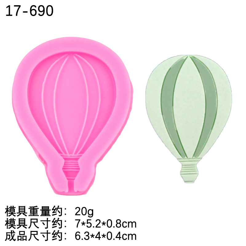 Nube globo de aire caliente Tarjeta de inserción molde de silicona decoración para hornear creativa Fondant molde de chocolate en stock al por mayor