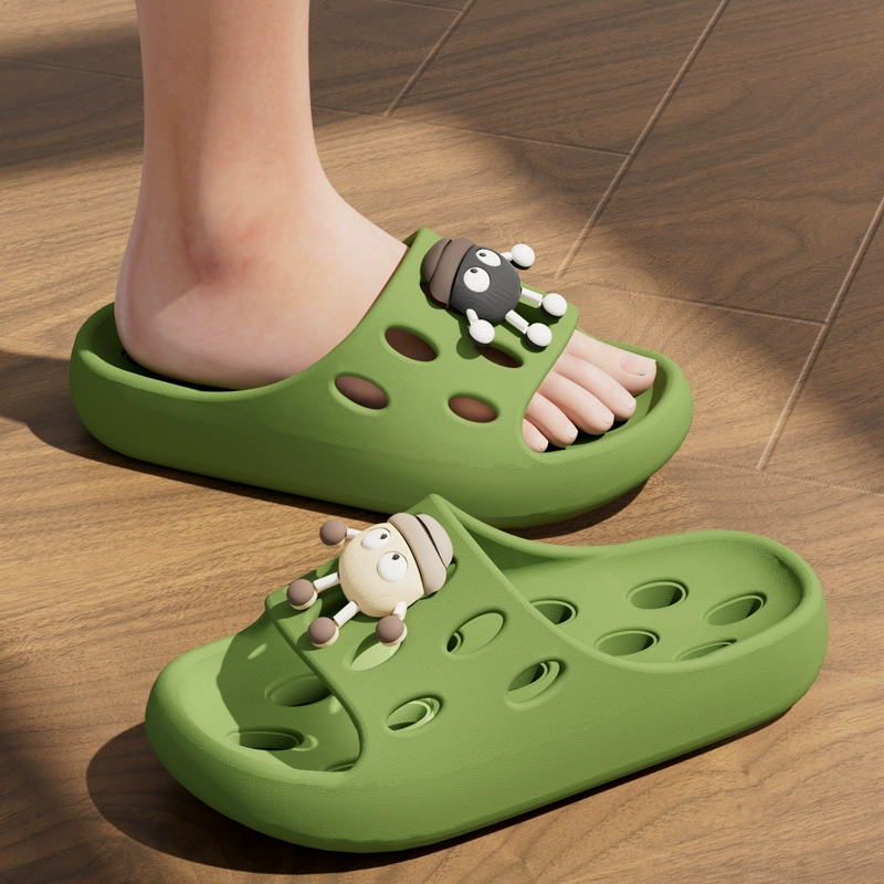 Тапочки для ванной комнаты для женщин, летние, для домашнего использования, для купания, нескользящие, быстросохнущие, с вырезами, непахнущие сандалии для ног для мужчин