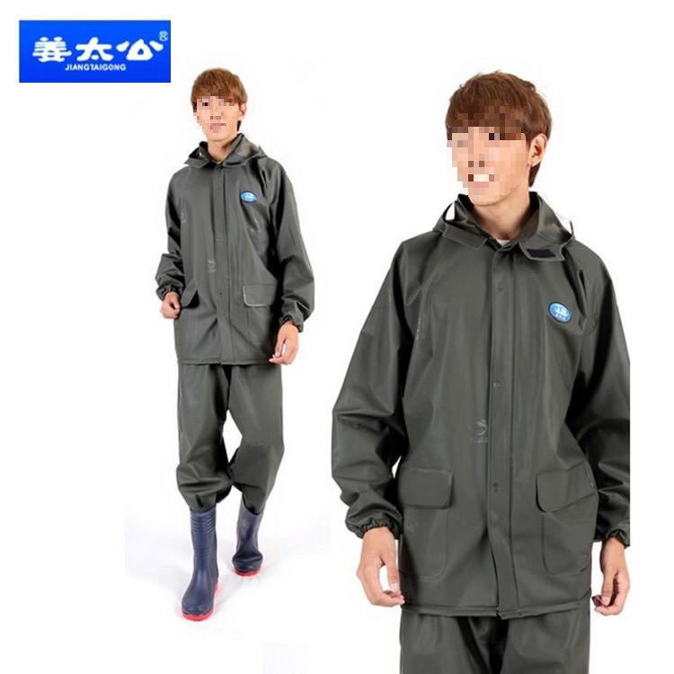 비옷 세트 비 바지 분할 테이크 아웃 JIANG TAIGONG 두꺼운 오토바이 폭풍우 안티 카 전신 라이딩 방수 남성 무료 배송