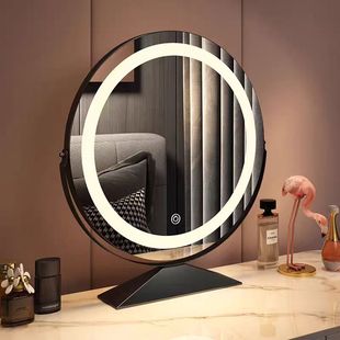 Dressing Table Smart Makeup Mirror with Light Desktop Luminous Popular Bedroom Beauty Mirror Rotatable Dressing Mirror