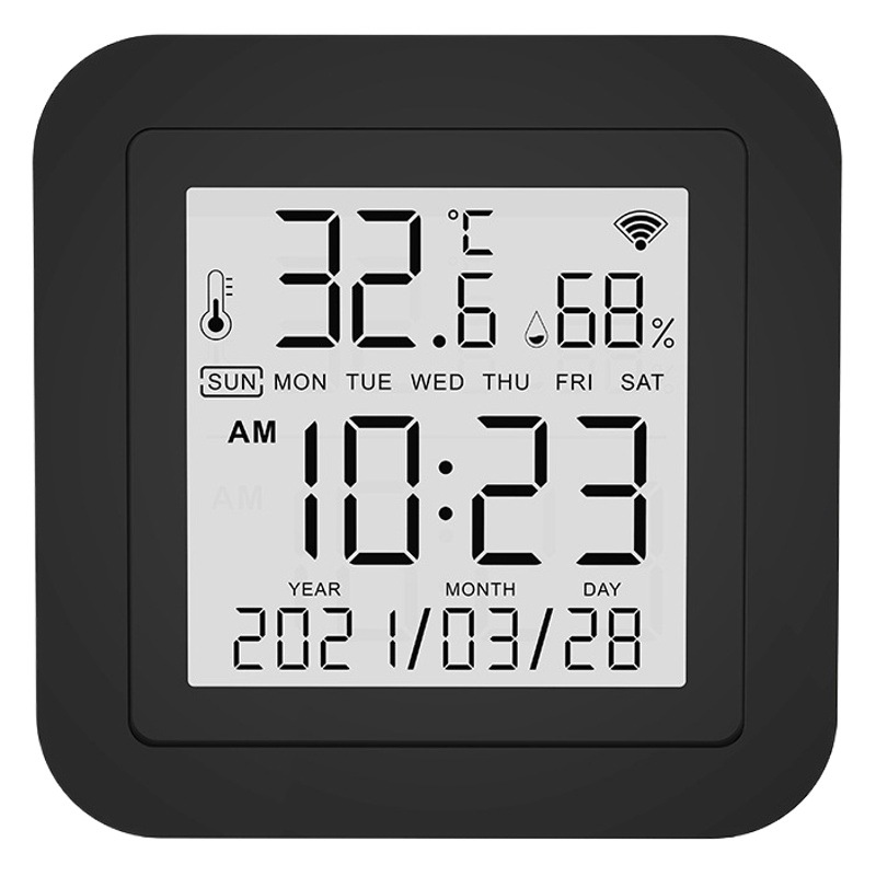 Graffiti WiFi sensor de temperatura y humedad detector inalámbrico de sensor de temperatura y humedad Termómetro Electrónico de casa inteligente
