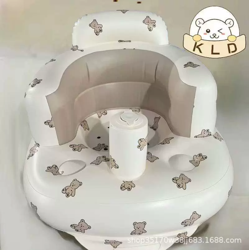 跨境学坐沙发充气坐垫ins户外充气折叠婴儿凳宝宝学坐椅餐椅便携