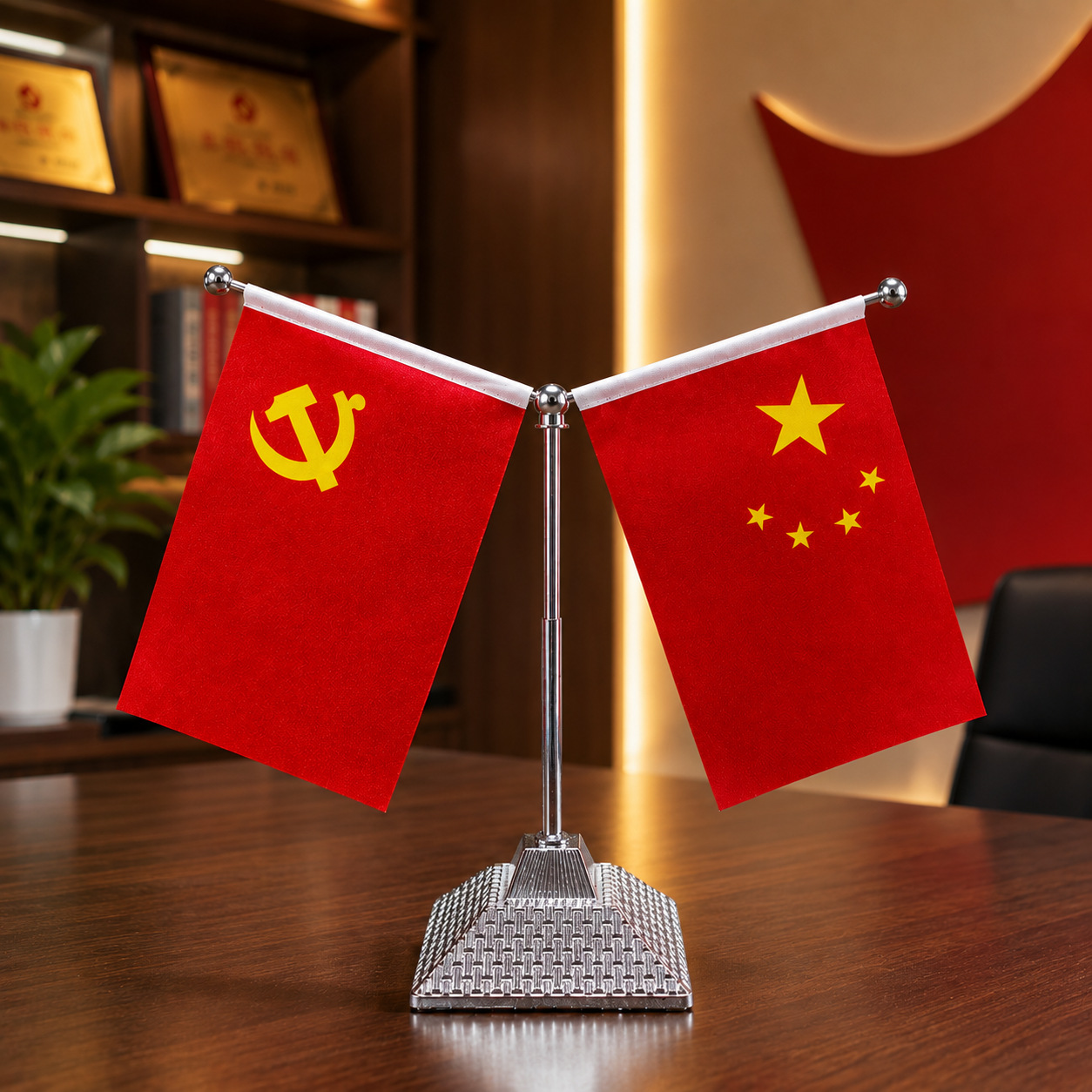 Gold Mountain, Silver Mountain, Red Flag, Party Flag, Car Decorations, Interior Dashboard Ornaments, New Car Gifts, National Flag Commemorative Gifts