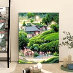 现货处理DIY数字油画40*50cm现代挂画手绘颜色填充客厅装饰画厂家