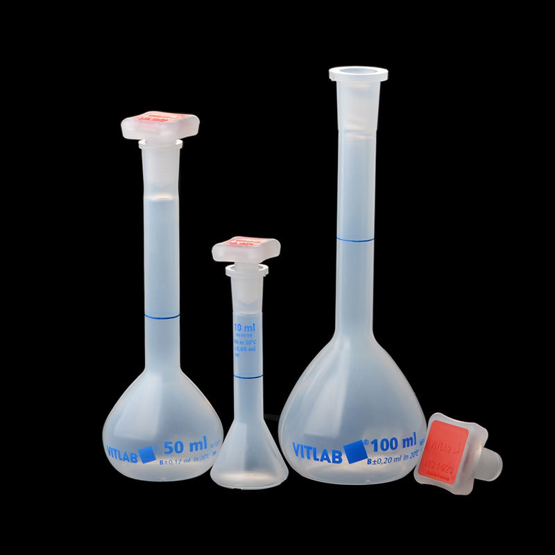 PP塑料容量瓶10/25/50ml/100/250/500/1000ml B级德国进口VITLAB