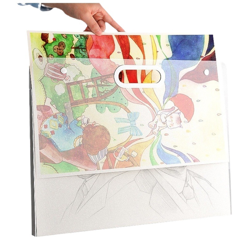 Álbum de fotos 4K Bolsa de pintura Carpeta de pintura de almacenamiento Portafolio de almacenamiento Libro de dibujo 8K Bolsa de almacenamiento portátil Bolsa de pintura A4