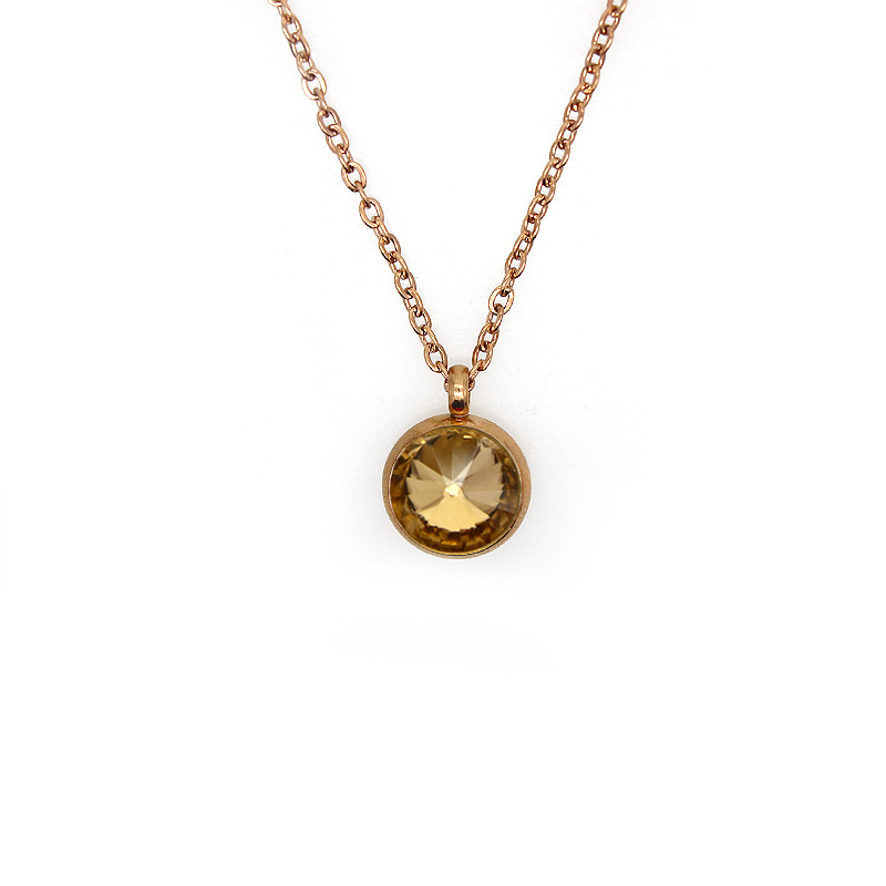 HC531 yellow+rose gold -colored flat cross chain