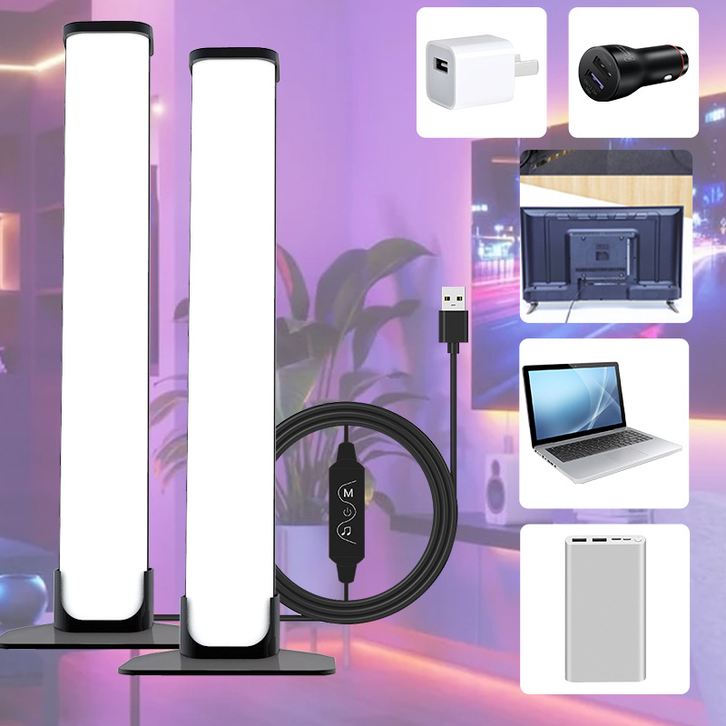 Luz ambiental LED Bluetooth de colores para escritorio, 40 cm, luz de fondo para computadora, luz de música para juegos electrónicos, éxito de ventas transfronterizo