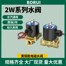 全铜常闭电磁阀水阀气阀2W系列4分6分1寸2寸AC220V24电子开关阀门
