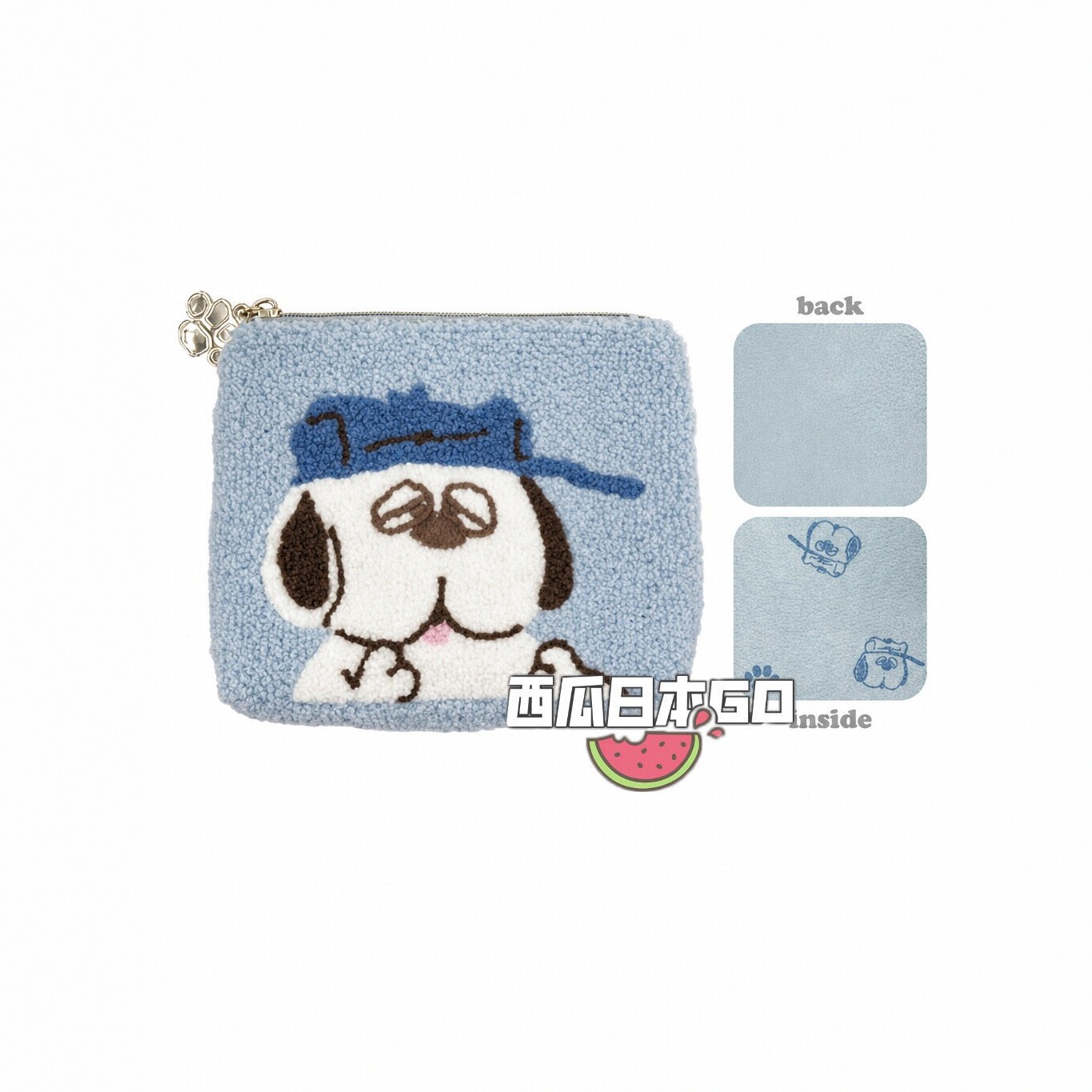 日系三丽鸥史努比Hello Kitty库洛米美乐蒂毛绒零钱包卡通刺绣收