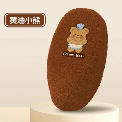 Electric car cushion Yadea Aima Tailg Xinri Universal - thickened-polar-fleece-butter-bear-warm-brown-medium-size