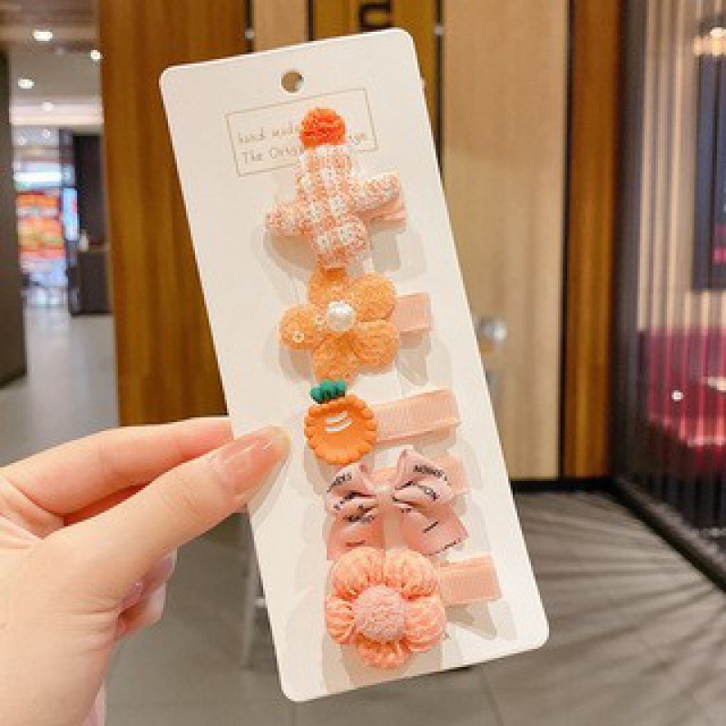 Juego de cinco piezas de cactus naranja