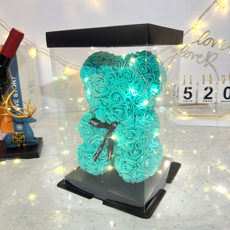 Flor inmortal rosa oso 520 Día de San Valentín regalos del día de la madre regalos de cumpleaños de novia simulación de flores de espuma creativas
