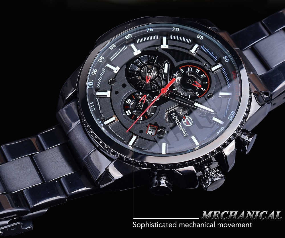 Men's Automatic Mechanical Watch With Multifunctional Dial Design_voghion.com