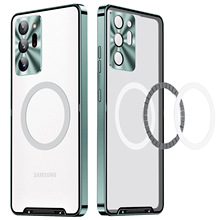 适用三星NOTE20Ultra金属边框+磨砂亚克力背板手机壳保护套魔盾