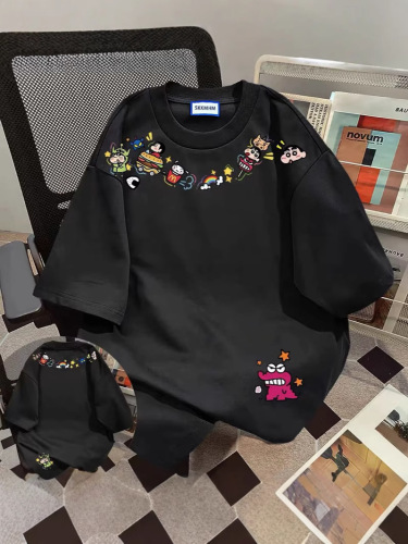 2025 Heavyweight Short Sleeve T-Shirt for Men, Summer T-Shirt Top, Youth Casual Loose Crew Neck Fashion