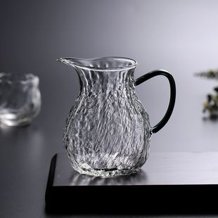 Glass Fair Cup Tea Drain Integrated Thickeneded Tea Divider Japanese Hammer Pattern Large Capacity Male Cup Tea Set
