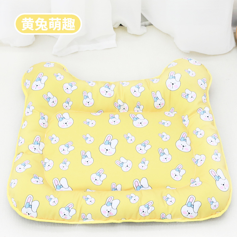 노란 토끼 귀여운 고양이 머리 쿠션