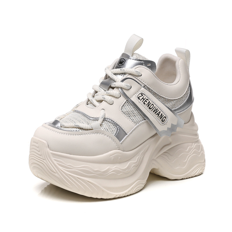 Giày thể thao nữ đế dày độn cao phong cách dad sneaker ZDW871-5 — Màu be