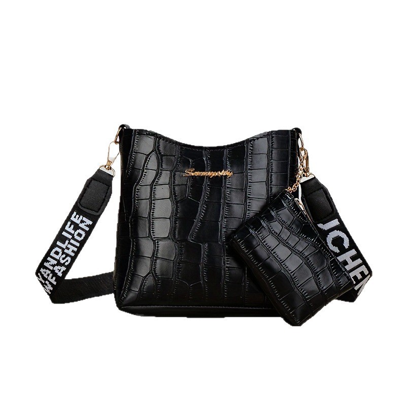 Bolsos transfronterizos nuevos cocodrilo bolsos personales bolsos de cubo bolsos de hombro simple bolsos de comercio exterior bolsos de mujer al por mayor