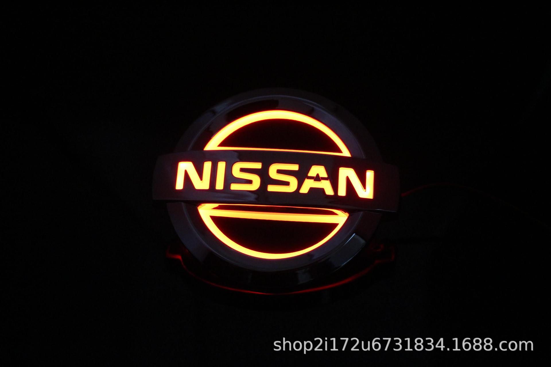 Suitable for 5D Nissan Car Logo Light-Up Led Rear Emblem Lights for X-Trail, Patrol, Tiida, Livina, and Duke