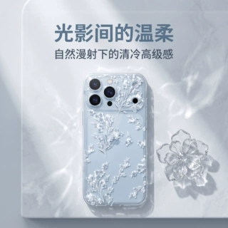跨境热销碎花朵iPhone17promax手机壳适用16/15透明简约14/13清新