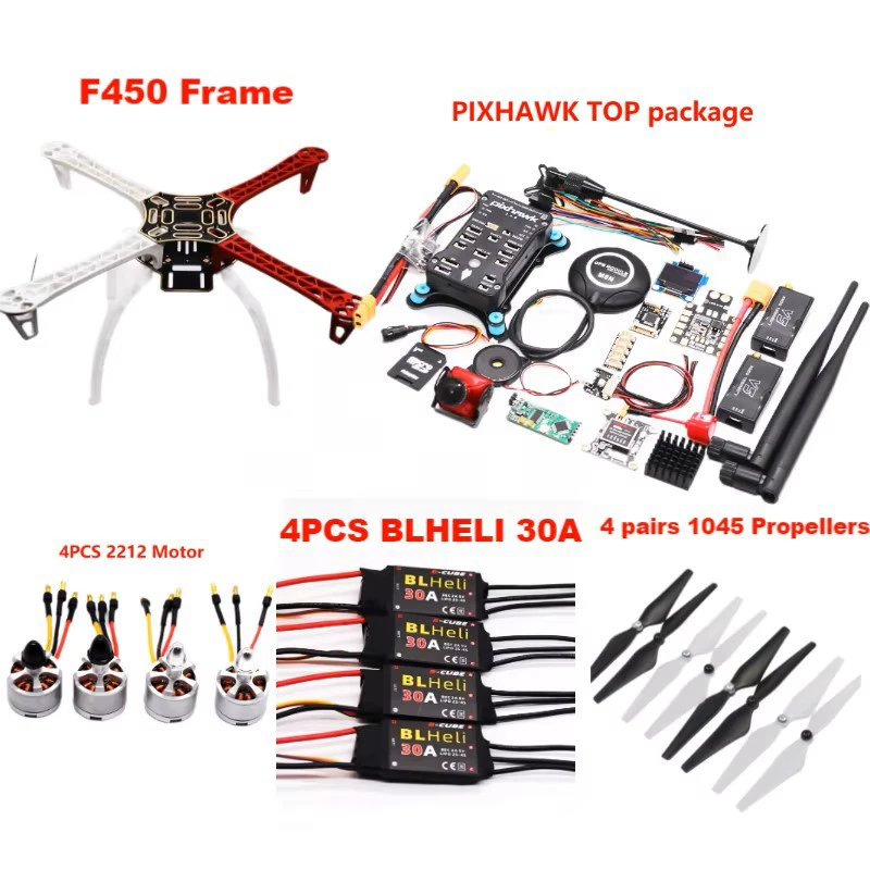 Пластиковый Bocube 450 Pixhawk2.4.8 контроллер полета + I2C + PPM + RGB + OLED + кронштейн + GPS M8N