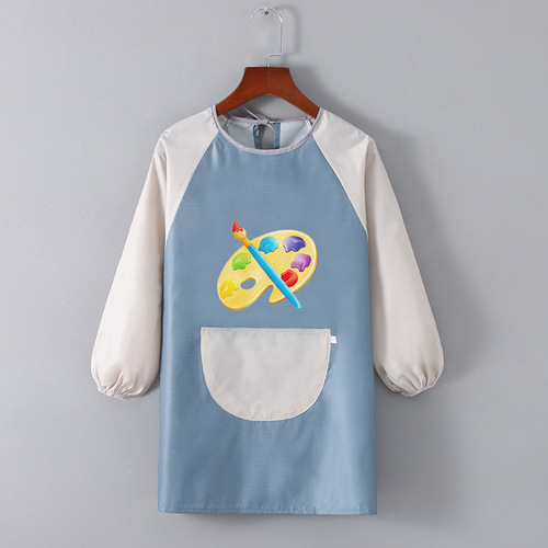Children's Cute Autumn/Winter Waterproof Inverse Wearing Overcoat with Print Apron for Middle-Aged Children, Art Studio, School, Wholesale Inversion
