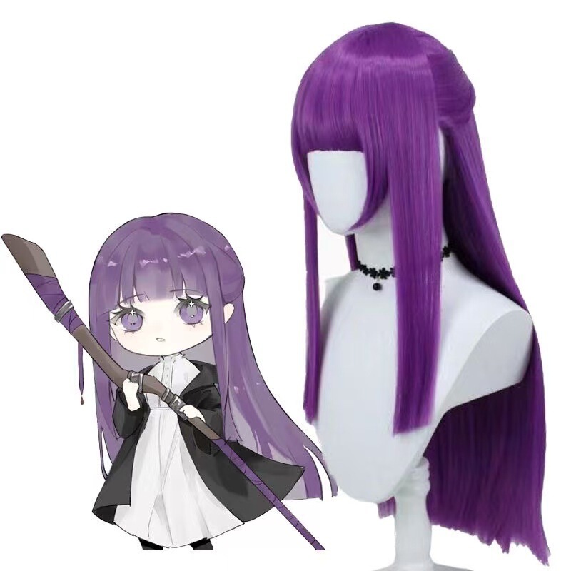 Yanting's Farewell to Jasmine, Feron, Anime Cosplay Wig, Realistic Scalp Top, Purple Airy Long Straight Hair Yanting's Farewell to Jasmine, Feron, Anime Cosplay Wig, Realistic Scalp Top, Purple Airy Long Straight Hair