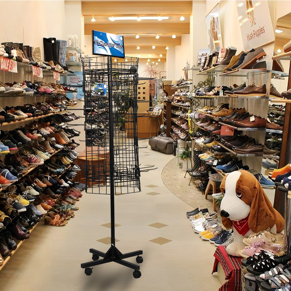 定制加工铁制旋转杯垫展示架 超市小商品促销展示架