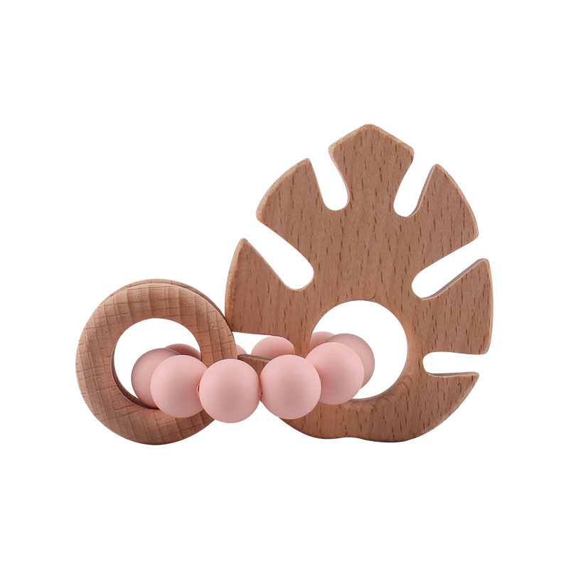 Bebé y bebé suministros niños mordedor pulsera mordedor palo de hoja de haya juguete Amazon Comercio exterior nueva pulsera de silicona