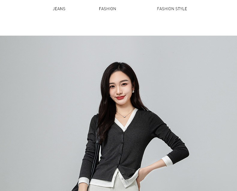 Váy denim trắng nữ cạp cao bút chì phong cách tối giản dài midi — Màu xám trắng chi tiết 19