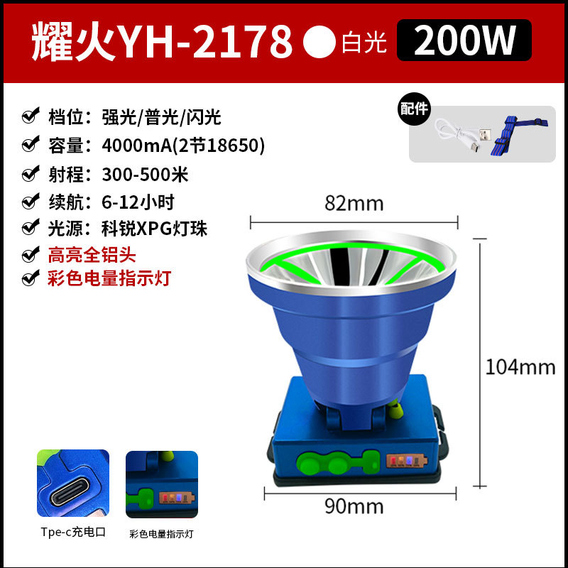 Yh-2178/200w/all-aluminum head/color power light