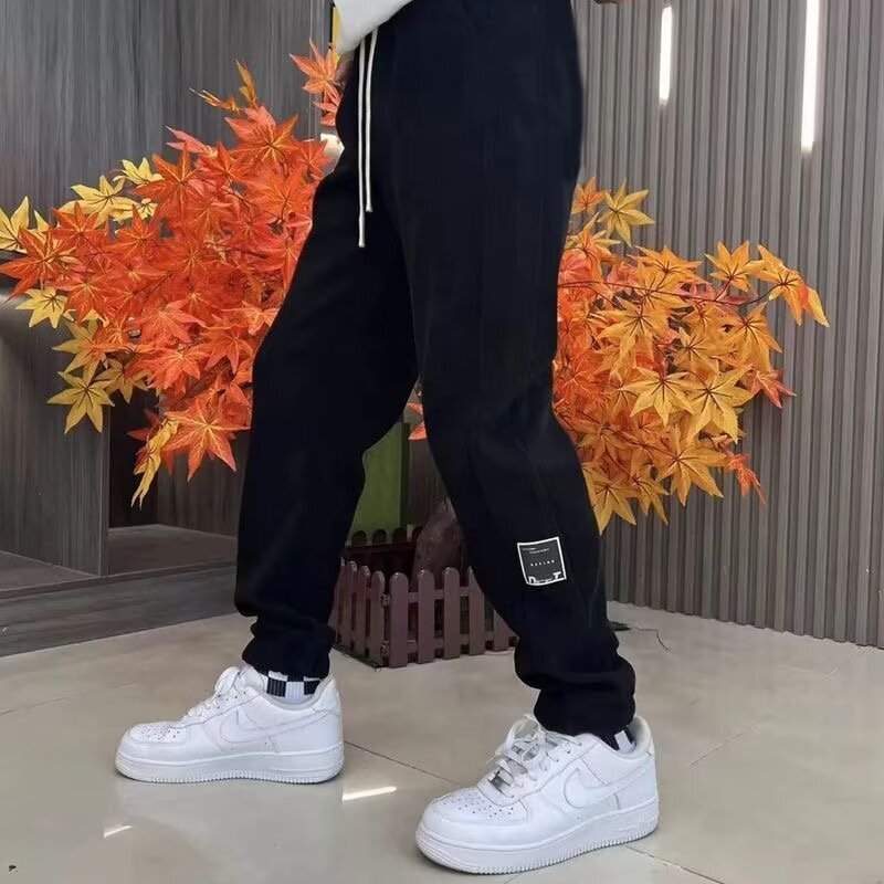 Corduroy Casual Pants Men's Spring and Autumn New Fashion All-match Pants Fashionable Brand Tie-toe High Street Sports Pants for Men