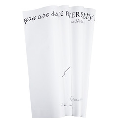 Minimalist Waterproof English Packaging Paper, Fresh Flower Bouquet Wrapping Paper, White Famous Paper Flower Art Store Wholesale Materials