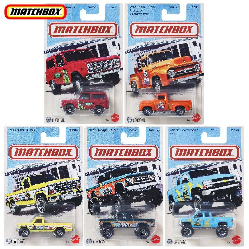 Matchbox Premium Standard Card Theme Series Ford F150 Dodge Chevrolet Alloy Car Model Toy Ggf12
