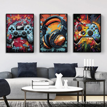 游戏控制器海报俱乐部装饰艺术画高清印刷游戏海报画房间涂鸦挂画