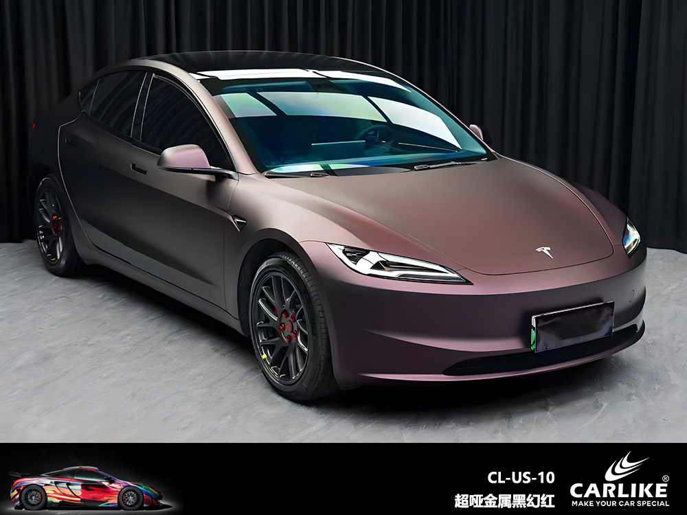 Magia negra película de coche completo de dos colores traza de hadas pegatina verde Carlake super mate metal color cambiante película rosa púrpura película del coche