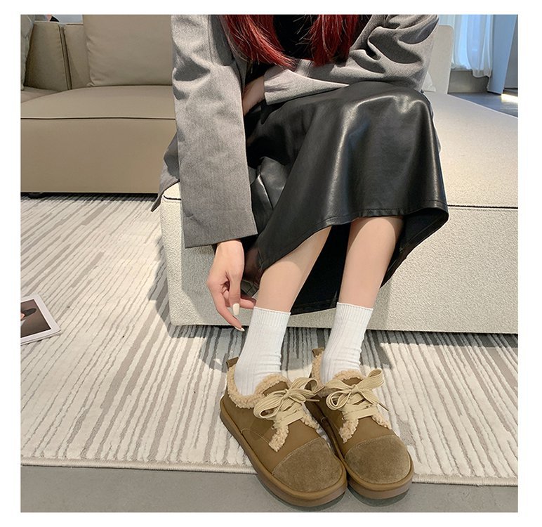 Women’s Suede Ankle Boots With Thick Soft Sole For Autumn Winter_voghion.com