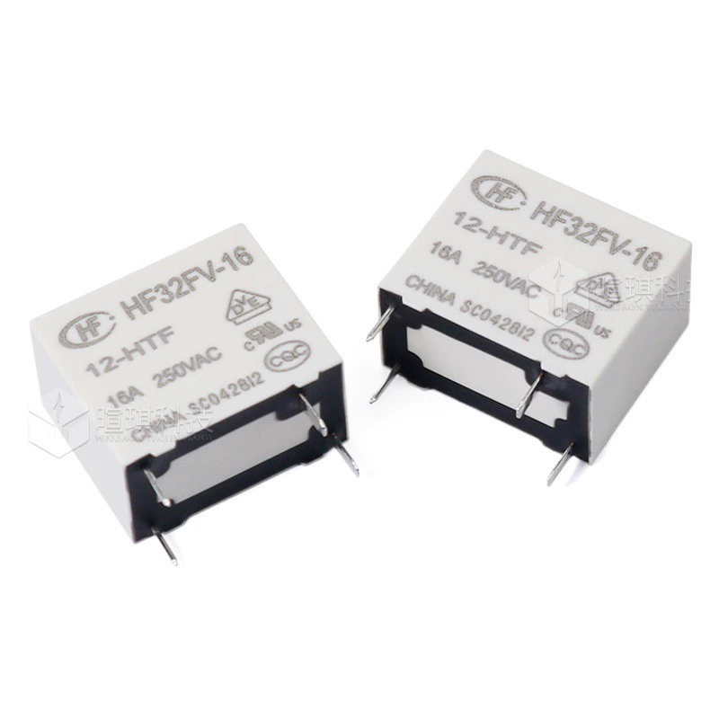Реле Hongfa 16A HF32FV-16/12-HLTF, четырехконтактное реле малой мощности 12В/24В