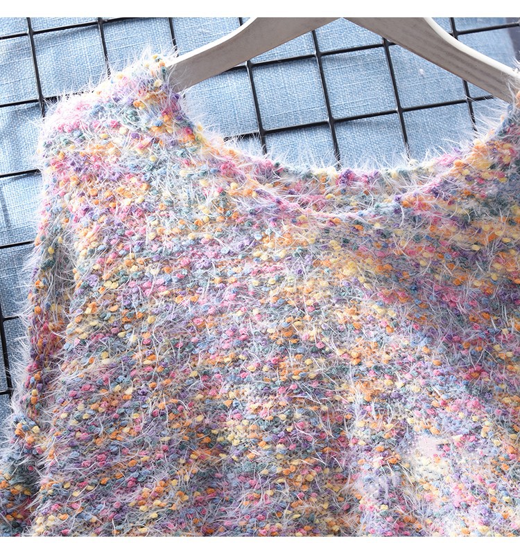 Women's Pullover Sweater Loose Long Sleeved Knitted Top_voghion.com